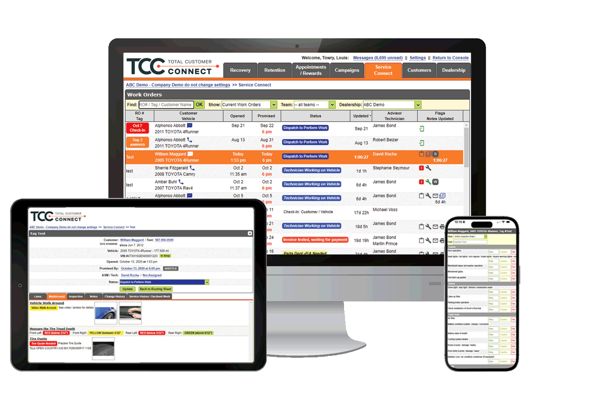 Multi Point Inspection Tool for Dealerships